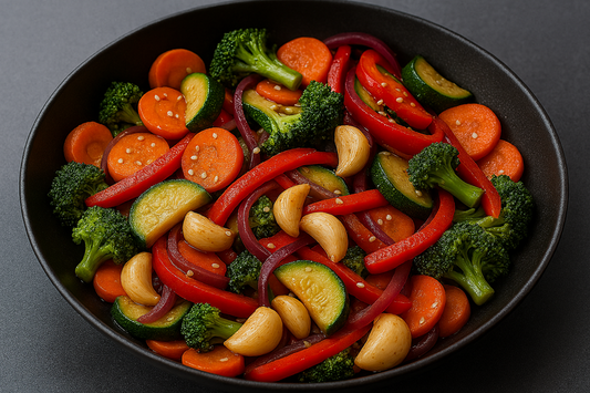 🥦 Sauté de légumes à l’ail mariné