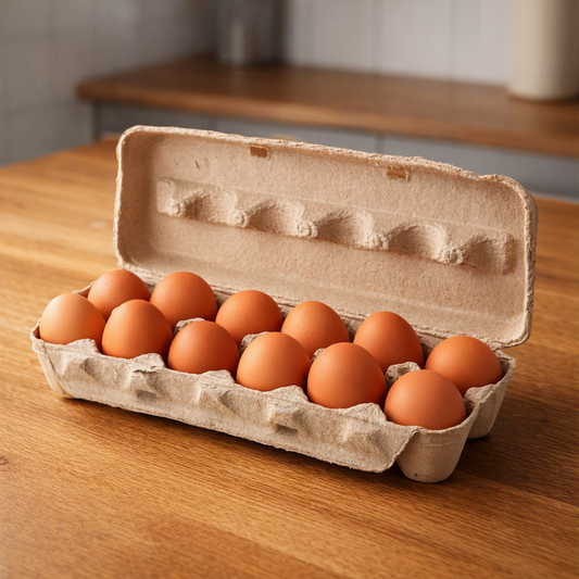 Douzaine d’oeufs de poules nourries aux grains bio